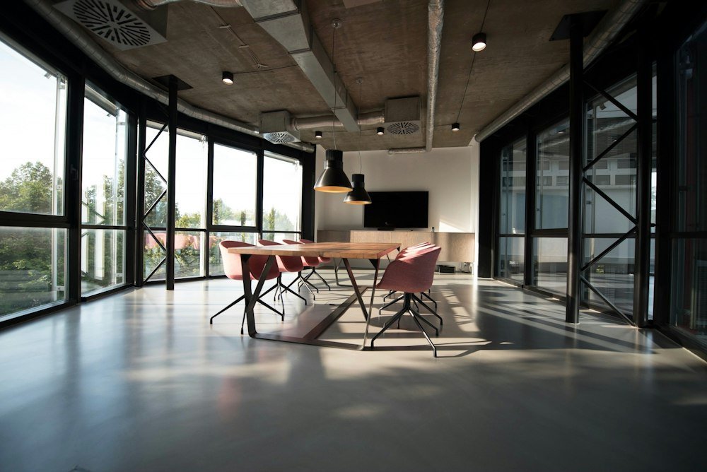 Bright, calm studio workspace